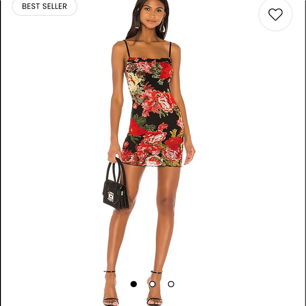 Marnie Mini Dress in Black Floral superdown